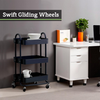 Black Metal Three Tier Trolley