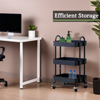 Black Metal Three Tier Trolley