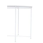 White Metal Round Side Table