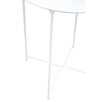 White Metal Round Side Table