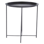 Grey Metal Round Side Table