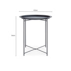 Grey Metal Round Side Table