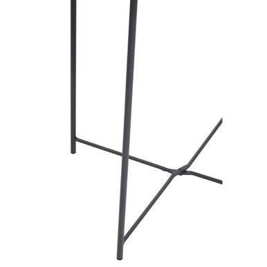 Grey Metal Round Side Table