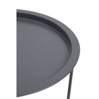 Grey Metal Round Side Table