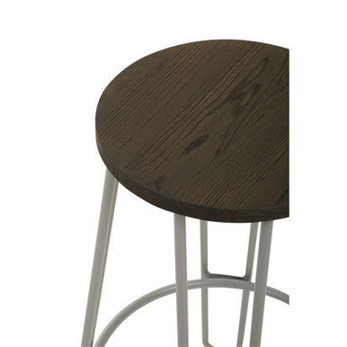 Wooden Bar Stool with Grey Finish Legs