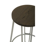 Wooden Bar Stool with Grey Finish Legs