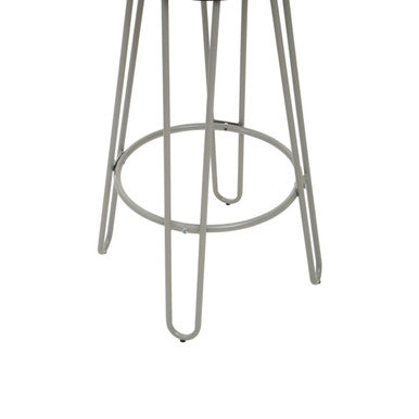 Wooden Bar Stool with Grey Finish Legs