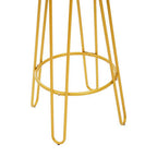 Wooden Bar Stool with Gold Finish Legs