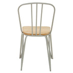 Grey Finish Metal Frame Dining Chair