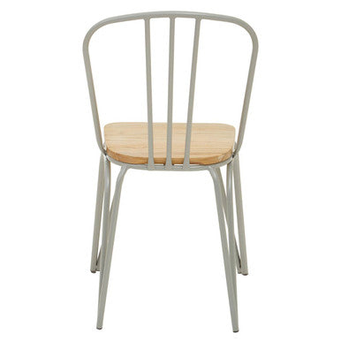 Grey Finish Metal Frame Dining Chair