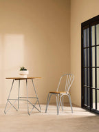 Grey Finish Metal Frame Dining Chair