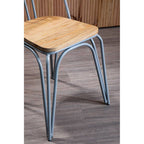 Grey Finish Metal Frame Dining Chair
