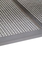 Grey Wash Wooden Coffee Table with Rattan Shelf