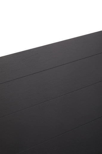 Black Wooden 2 Tier Bookshelf with Cross Detail