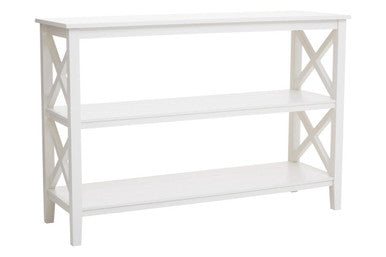 Two Shelf Large White Bookcase
