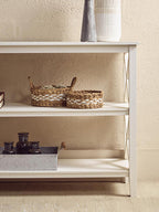 Two Shelf Large White Bookcase