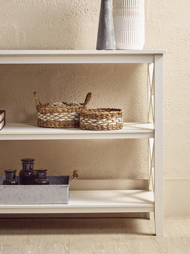 Two Shelf Large White Bookcase
