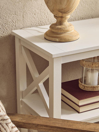 Two Shelf Large White Bookcase
