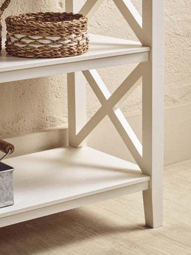 Two Shelf Large White Bookcase