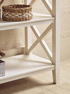 Two Shelf Large White Bookcase