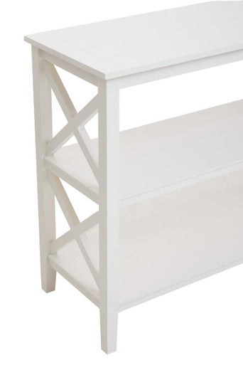 Two Shelf Large White Bookcase