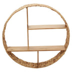 Water Hyacinth and Metal Wall Shelf