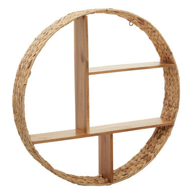 Water Hyacinth and Metal Wall Shelf