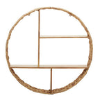 Water Hyacinth and Metal Wall Shelf