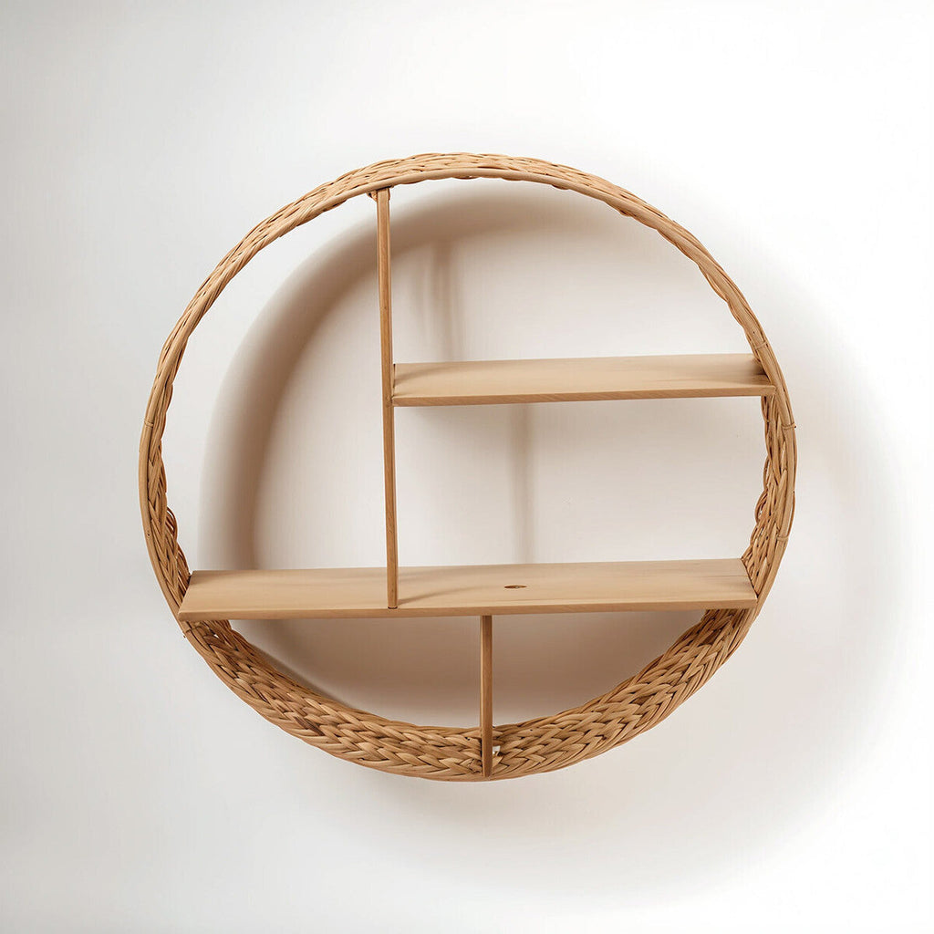 Water Hyacinth and Metal Wall Shelf