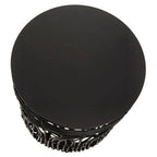Black Rattan Round Side Table