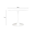 White Small Round Dining Table