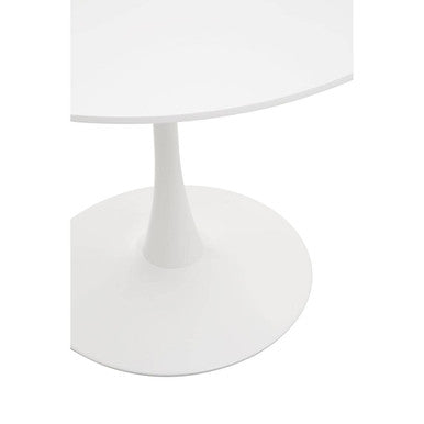 White Small Round Dining Table