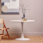 White Small Round Dining Table