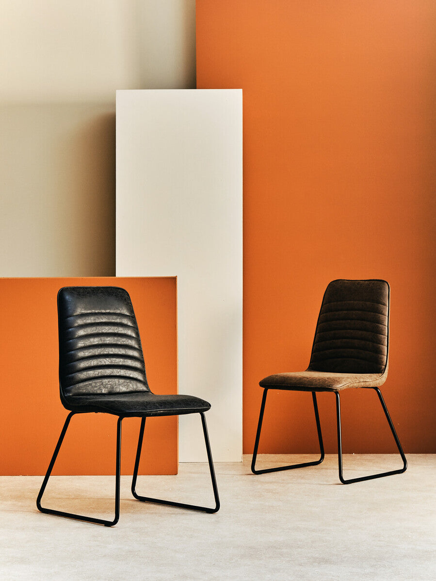 Black Leather Effect Chair