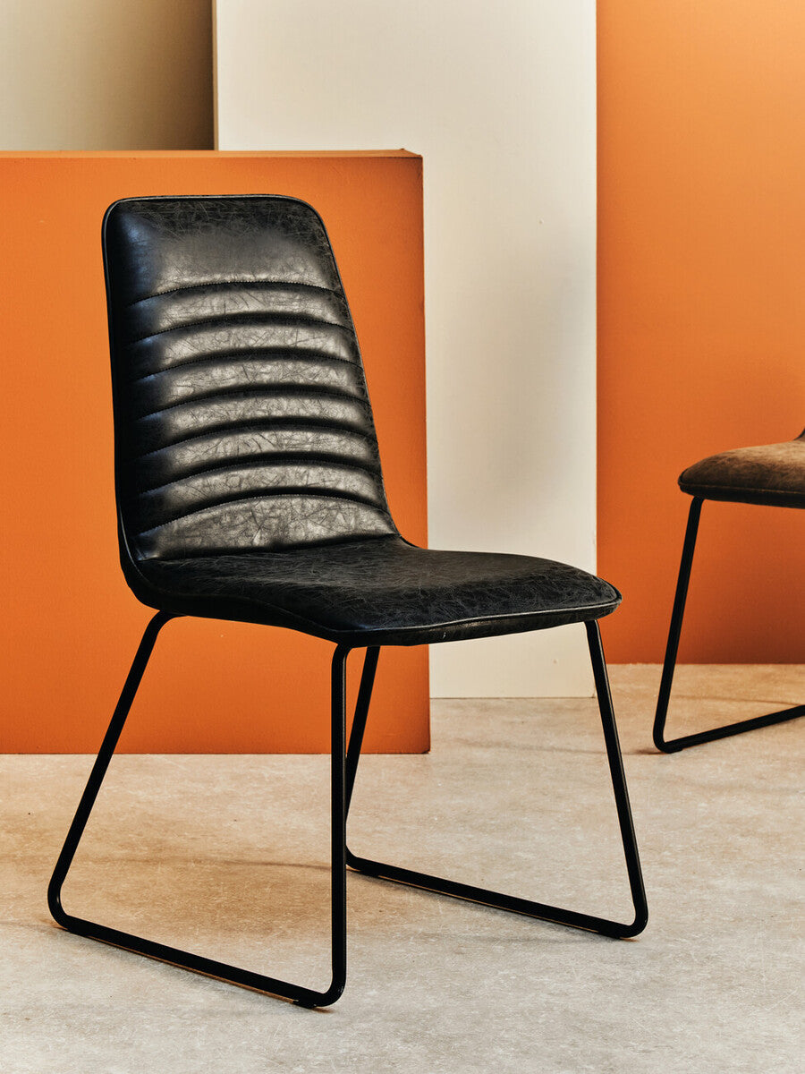 Black Leather Effect Chair