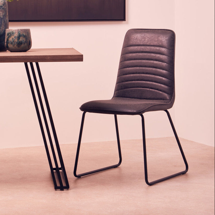 Black Leather Effect Chair