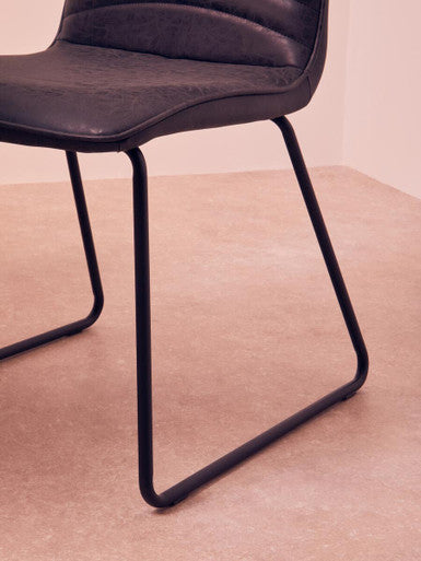 Black Leather Effect Chair