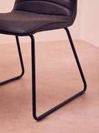 Black Leather Effect Chair