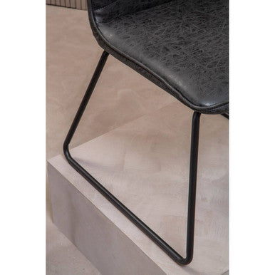 Black Leather Effect Chair
