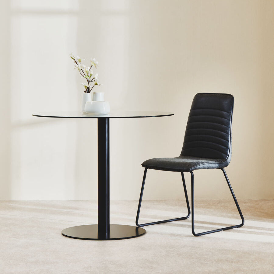 Black Leather Effect Chair