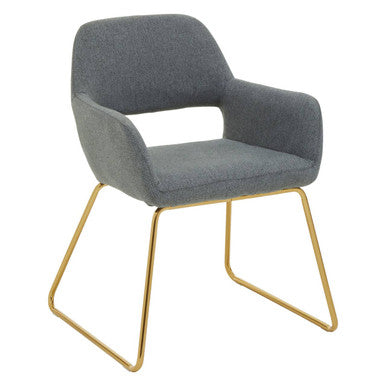 Grey and Gold Dining Chair
