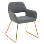 Grey and Gold Dining Chair