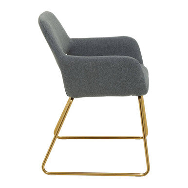 Grey and Gold Dining Chair