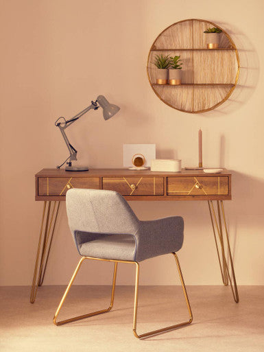 Grey and Gold Dining Chair
