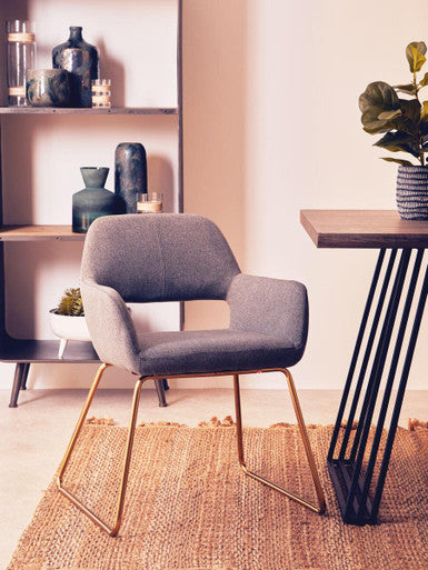 Grey and Gold Dining Chair