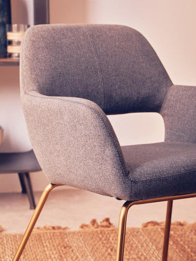 Grey and Gold Dining Chair