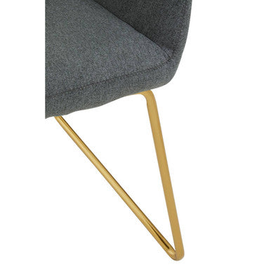Grey and Gold Dining Chair