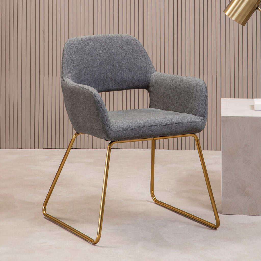 Grey and Gold Dining Chair