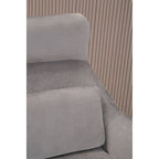 Grey Velvet Armchair with Gold Metal Legs