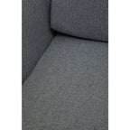 Grey Fabric Chair with Black Metal Legs